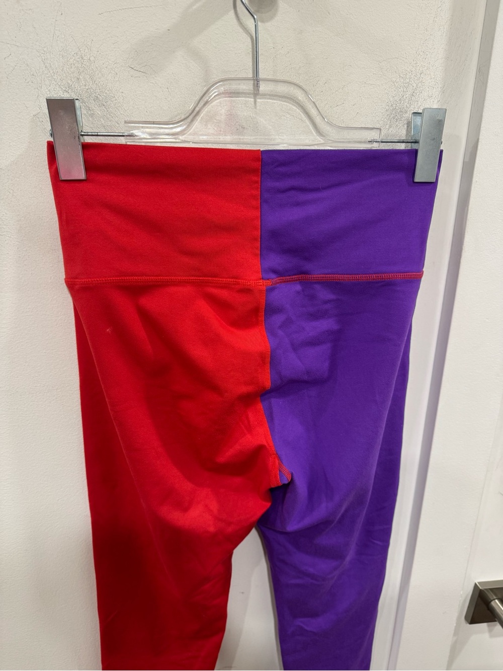 Terez Colorblock Purple & Coral High-Waist Leggings - Picture 8 of 8